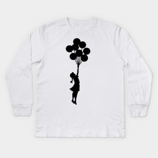 BANKSY Flying Balloon Girl Kids Long Sleeve T-Shirt